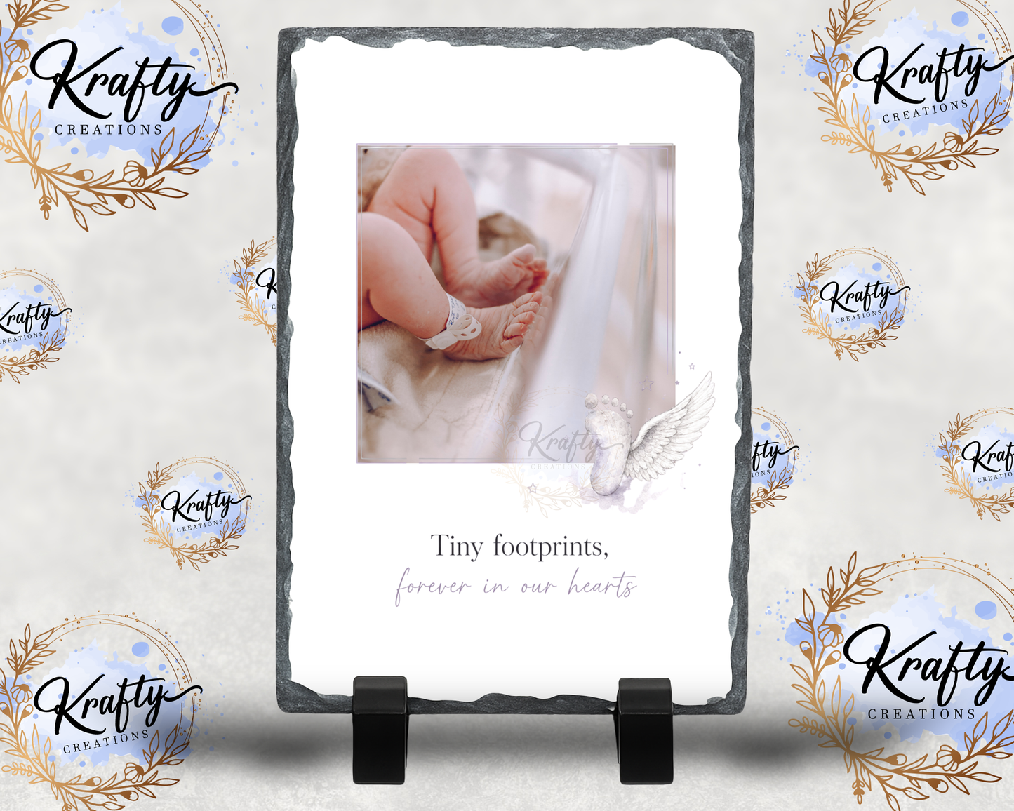 Memorial Baby Photo Slates - 12x22cm