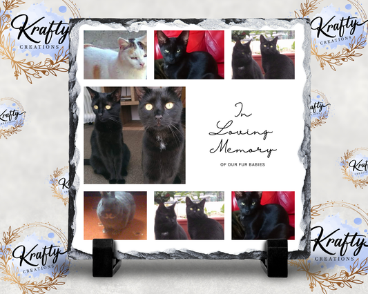 Memorial Pet Photo Slates - 20x20cm