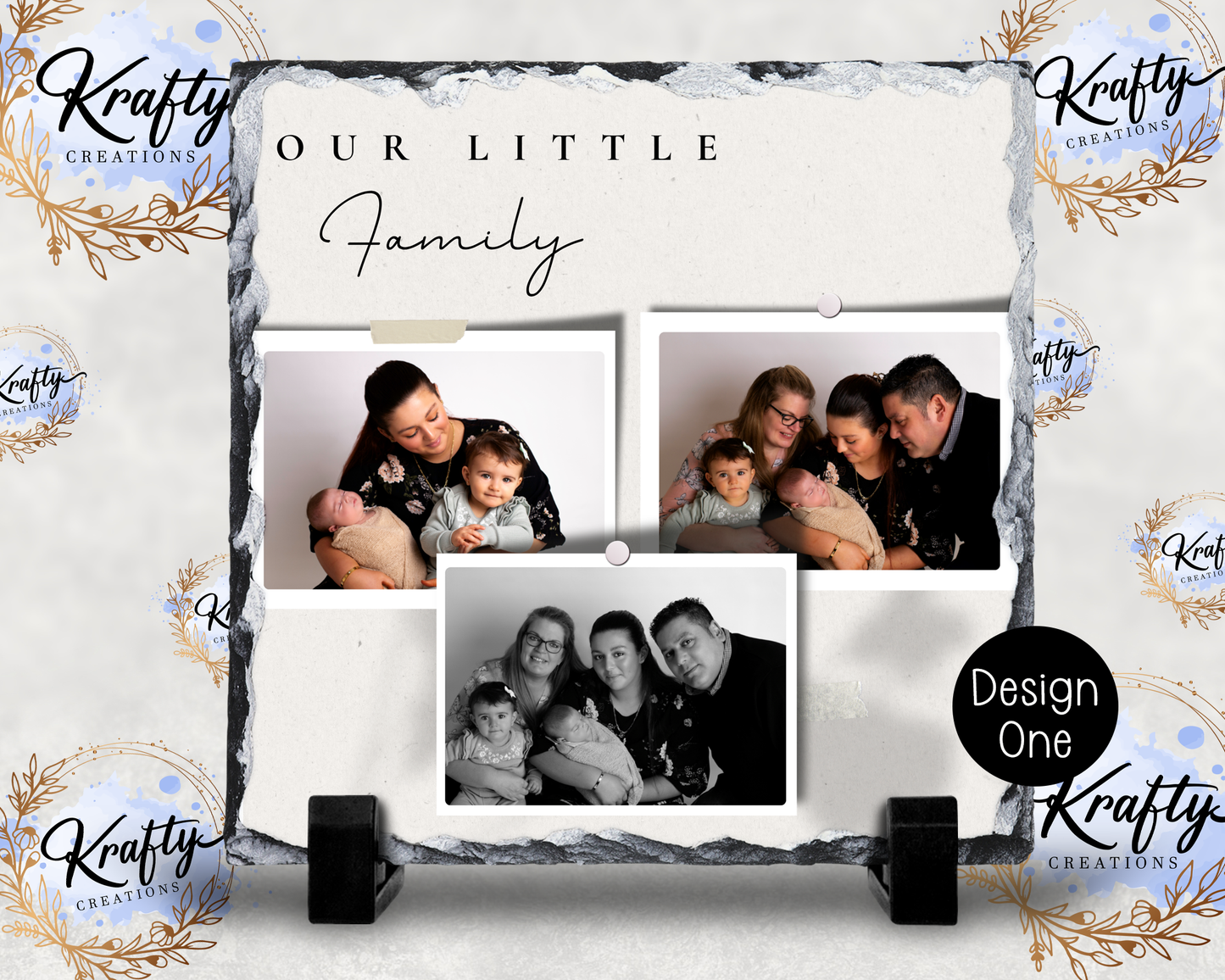 Our Family Photo Slates - 20x20cm