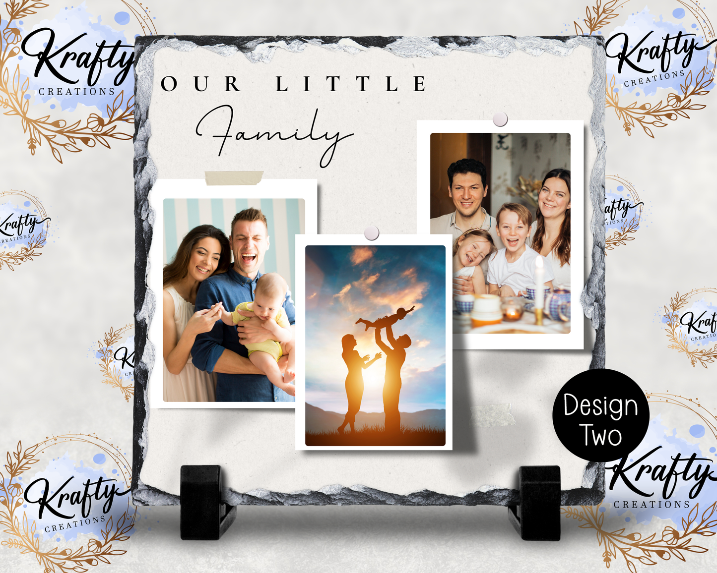 Our Family Photo Slates - 20x20cm