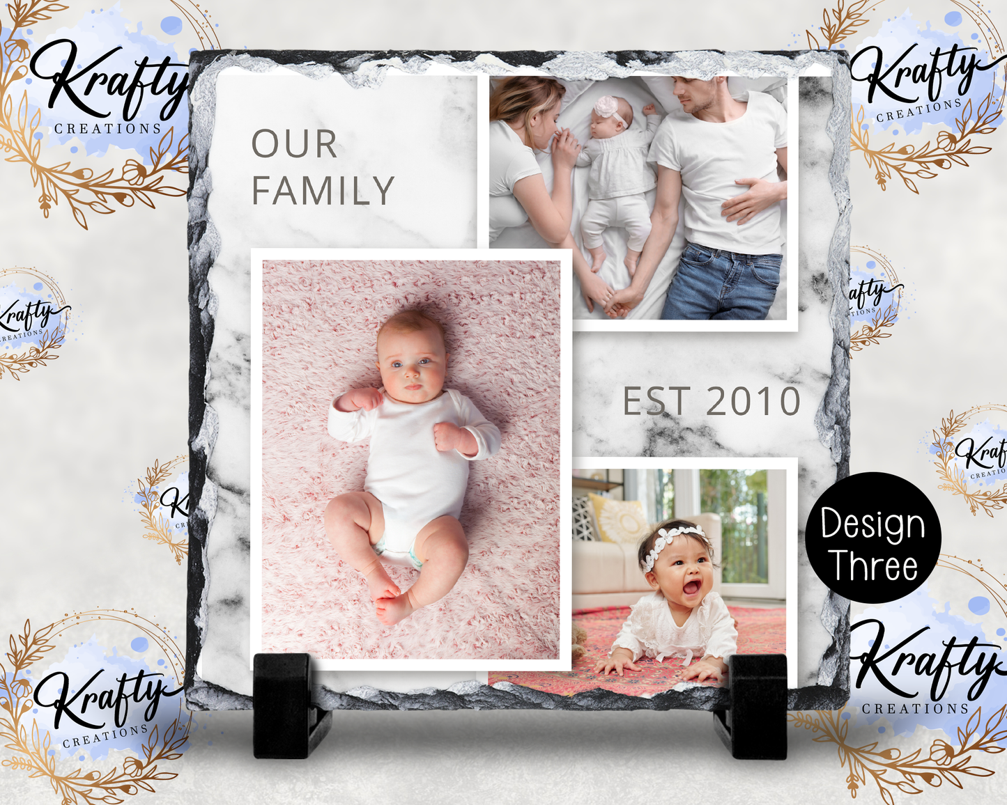 Our Family Photo Slates - 20x20cm