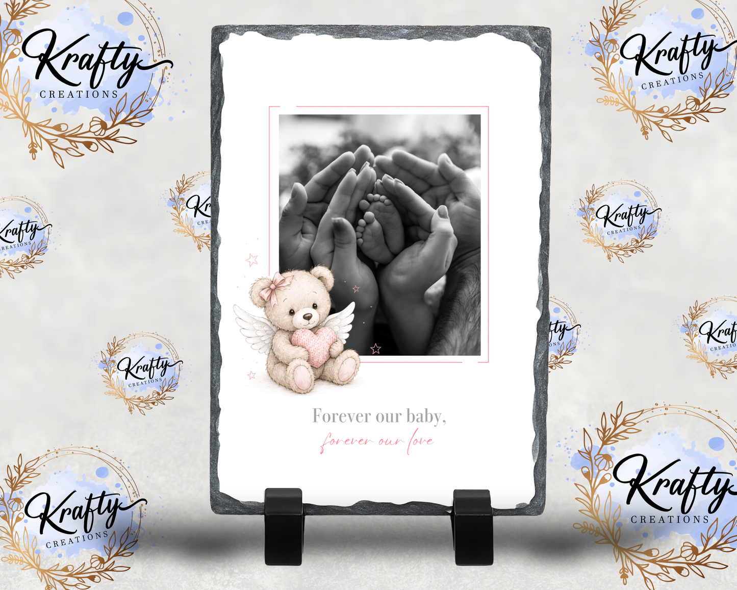 Memorial Baby Photo Slates - 12x22cm