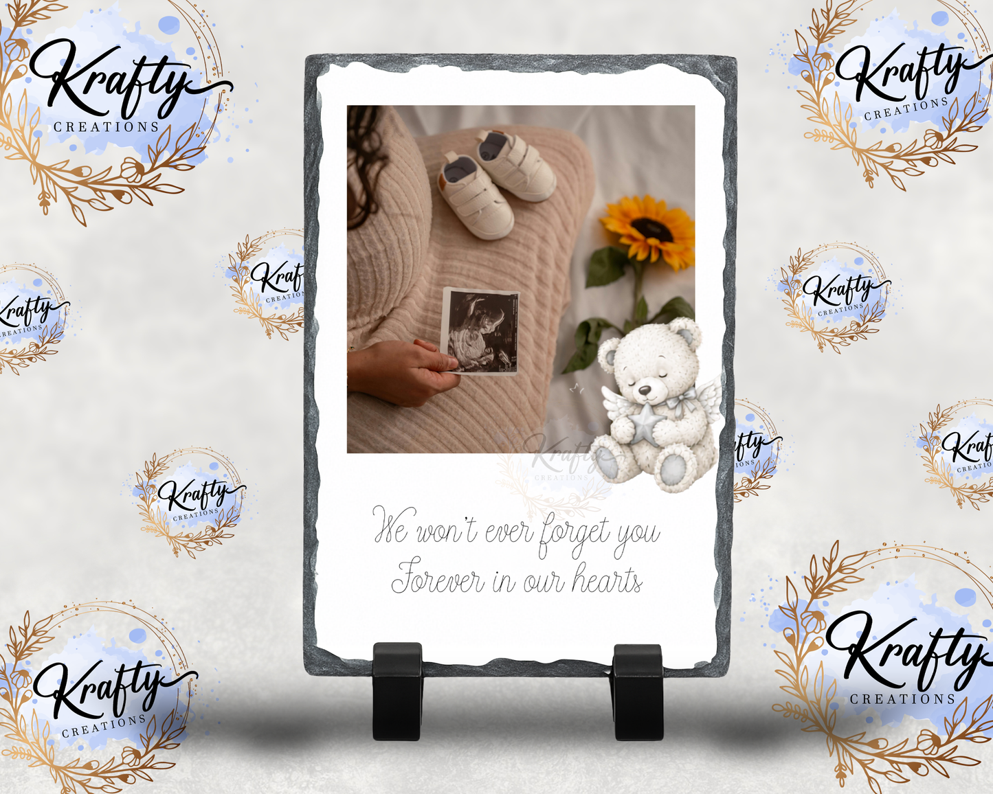 Memorial Baby Photo Slates - 12x22cm