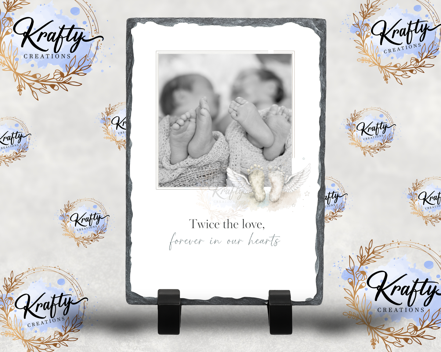 Memorial Baby Photo Slates - 12x22cm