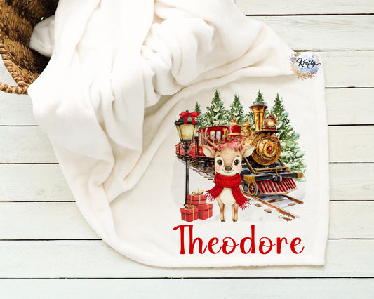 Reindeer Train Blankets