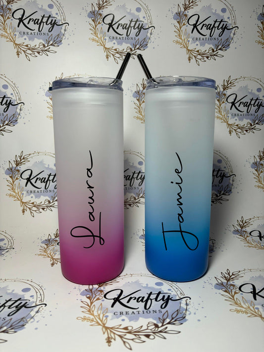 Name Frosted Skinny Tumbler 25oz