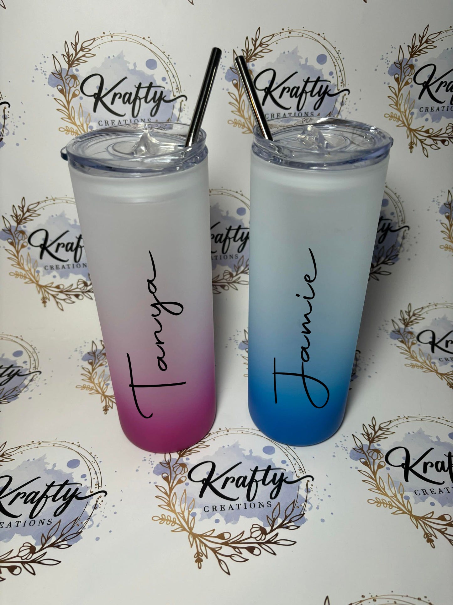 Name Frosted Skinny Tumbler 25oz