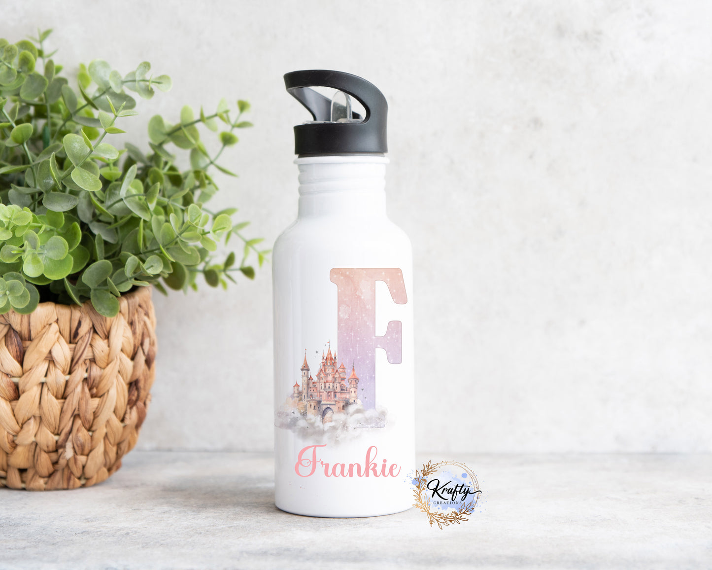 Alphabet Princess / Castle Water Bottle