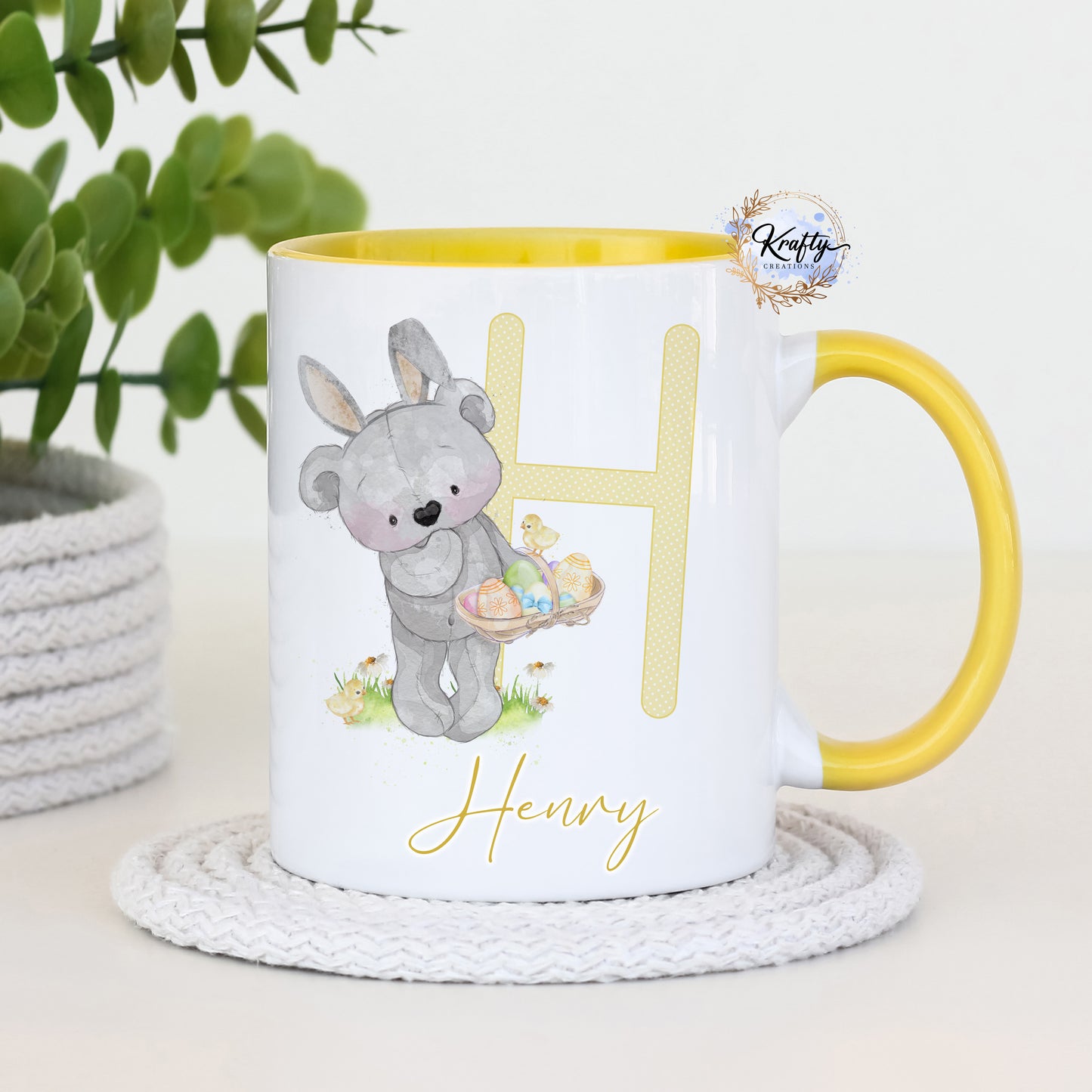 Easter Bunny Mugs - Alphabets